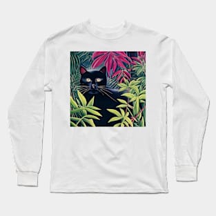 Black Cat (in a primitive mood) Long Sleeve T-Shirt